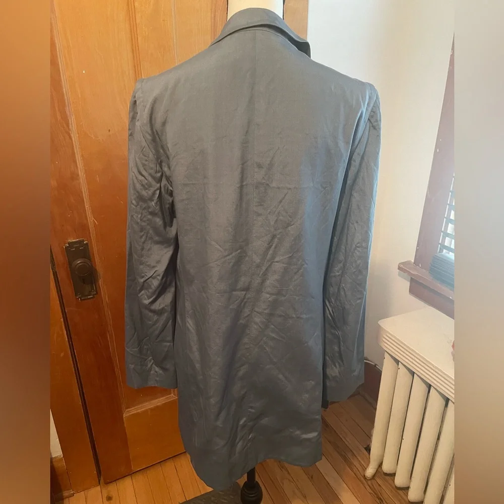 2/$30 Piazza Sempione Italian silk long line lightweight jacket/blazer - Picture 5 of 7